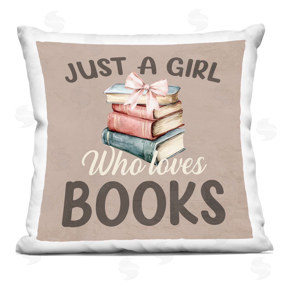 Kim Allen Just A Girl Who Loves Books Indoor Printed Throw Pillow
