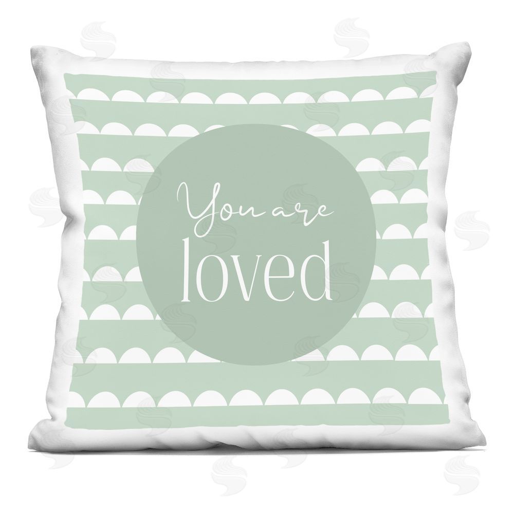 Christine Simpson Art You Are Loved Affirmation Indoor Printed Throw Pillow