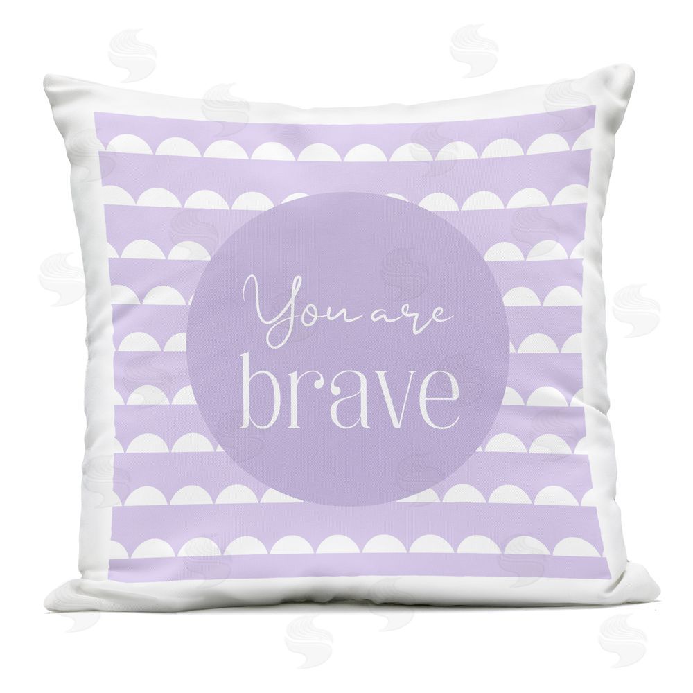 Christine Simpson Art You Are Brave Affirmation Outdoor Printed Throw Pillow