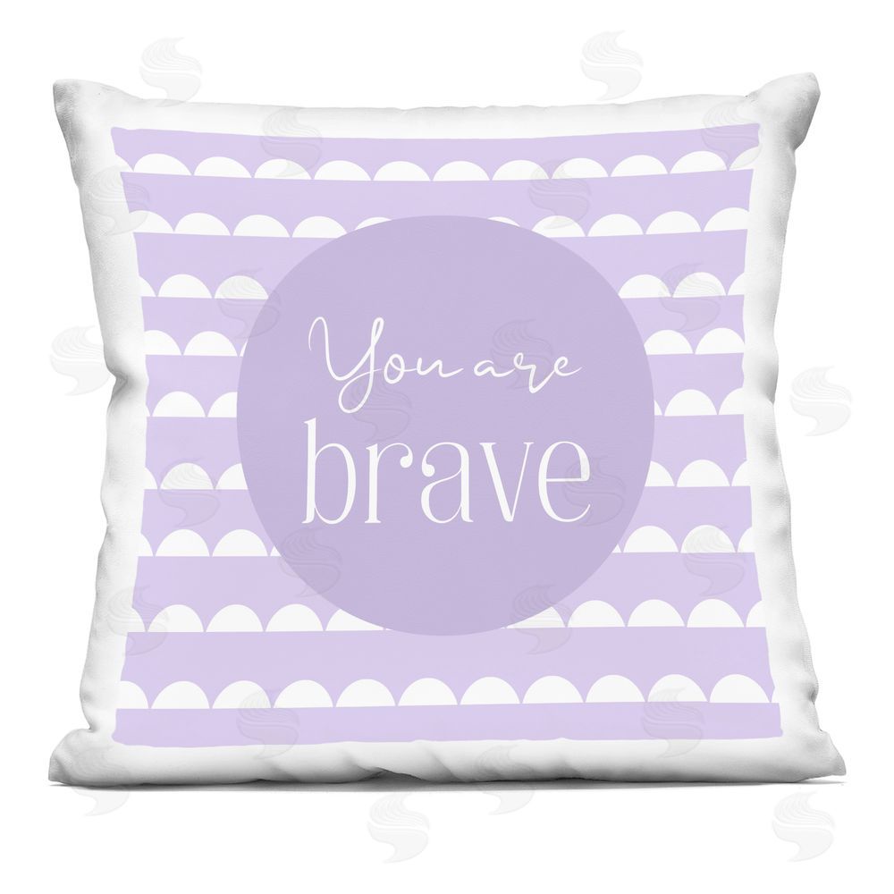 Christine Simpson Art You Are Brave Affirmation Indoor Printed Throw Pillow