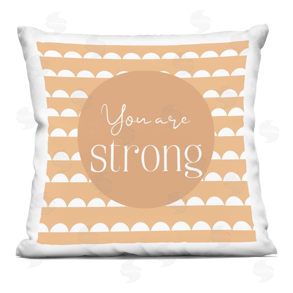 Christine Simpson Art You Are Strong Affirmation Indoor Printed Throw Pillow