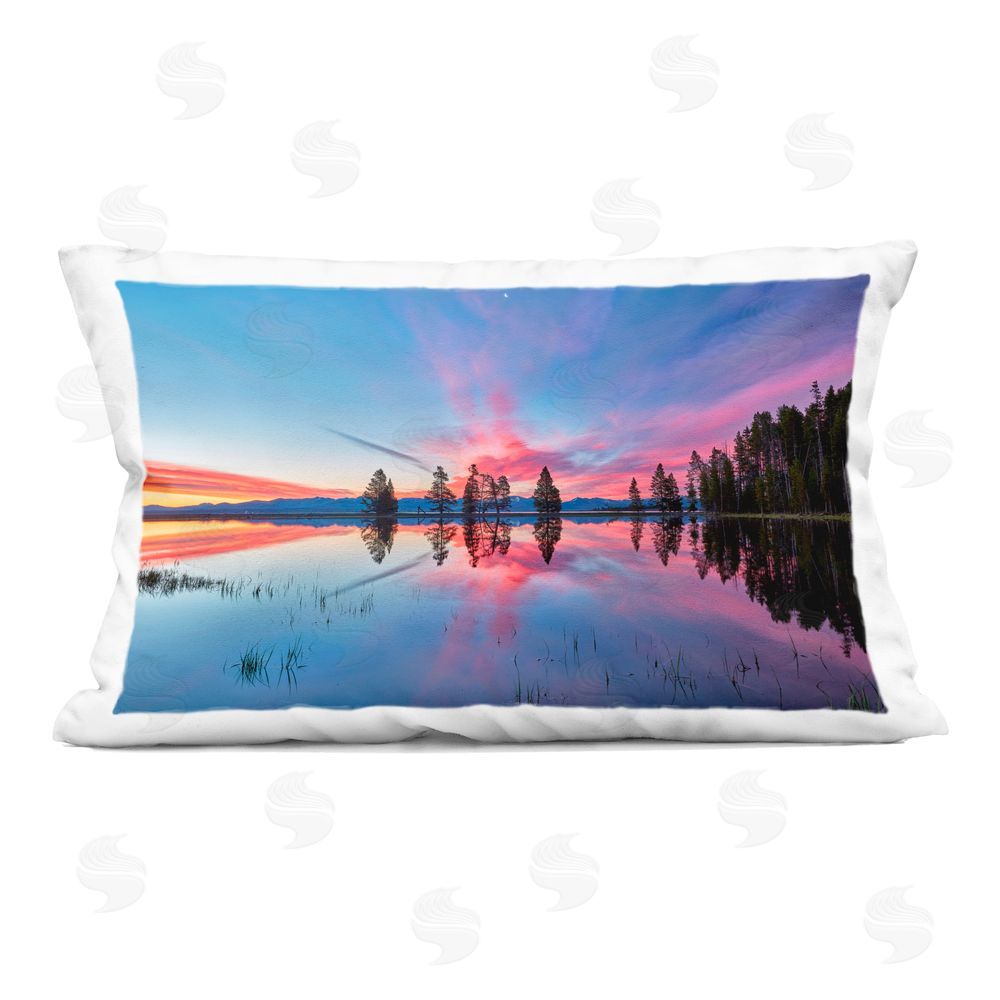 Jon Evan Gull Point At Sunrise Indoor Printed Throw Pillow