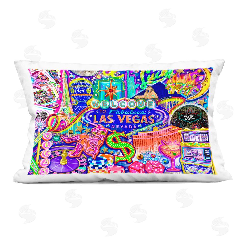 Jess Stempel Fabulous Las Vegas Fun Indoor Printed Throw Pillow