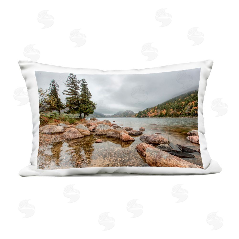 Jon Evan Pond In The Mountains Outdoor Printed Throw Pillow
