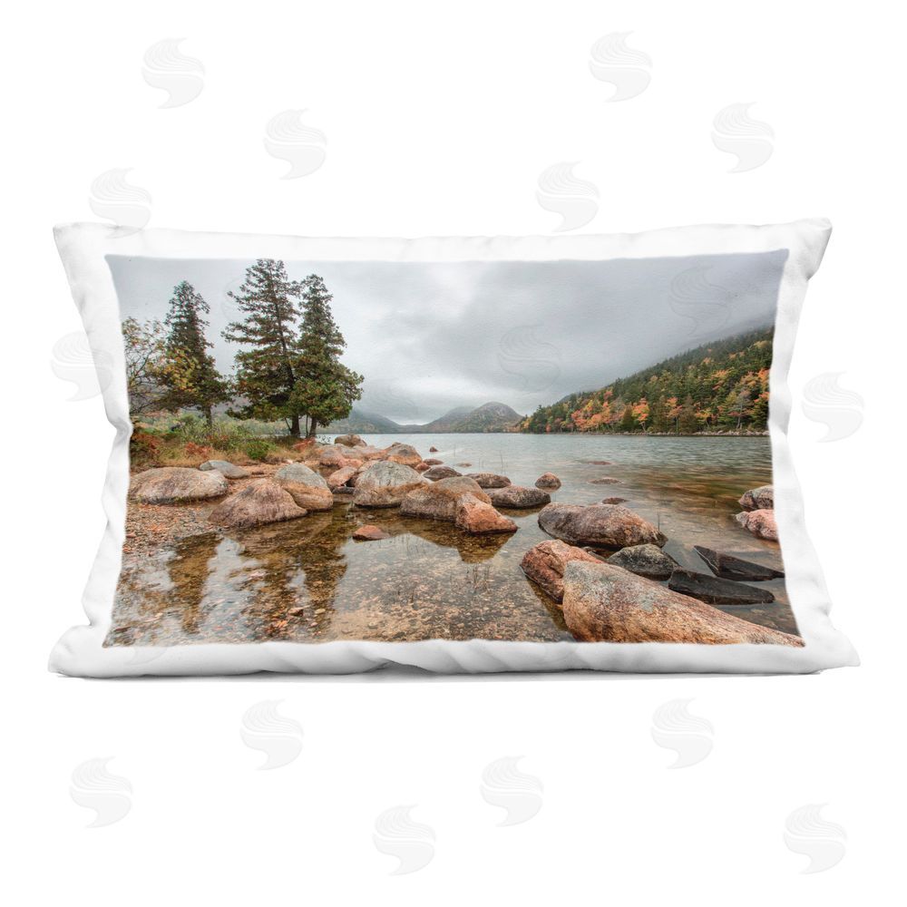 Jon Evan Pond In The Mountains Indoor Printed Throw Pillow