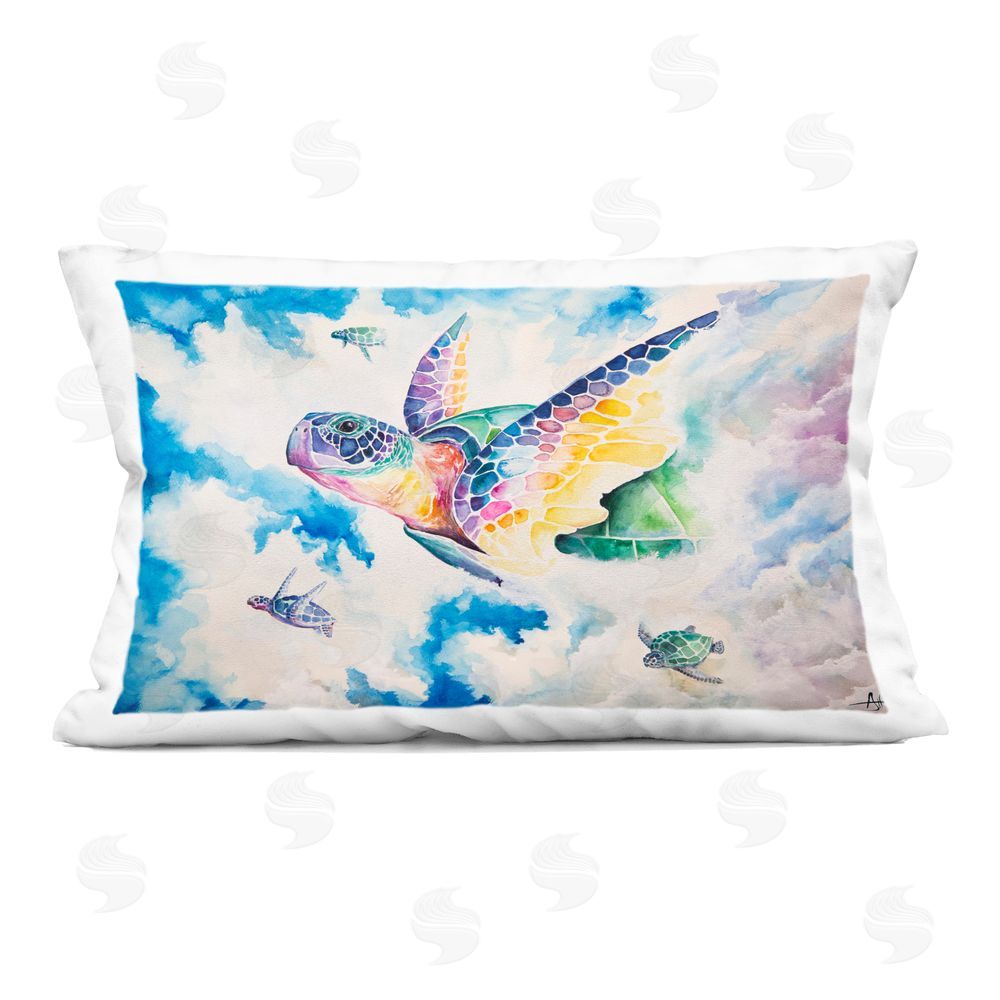 Marc Allante Skyward Sea Turtles Indoor Printed Throw Pillow