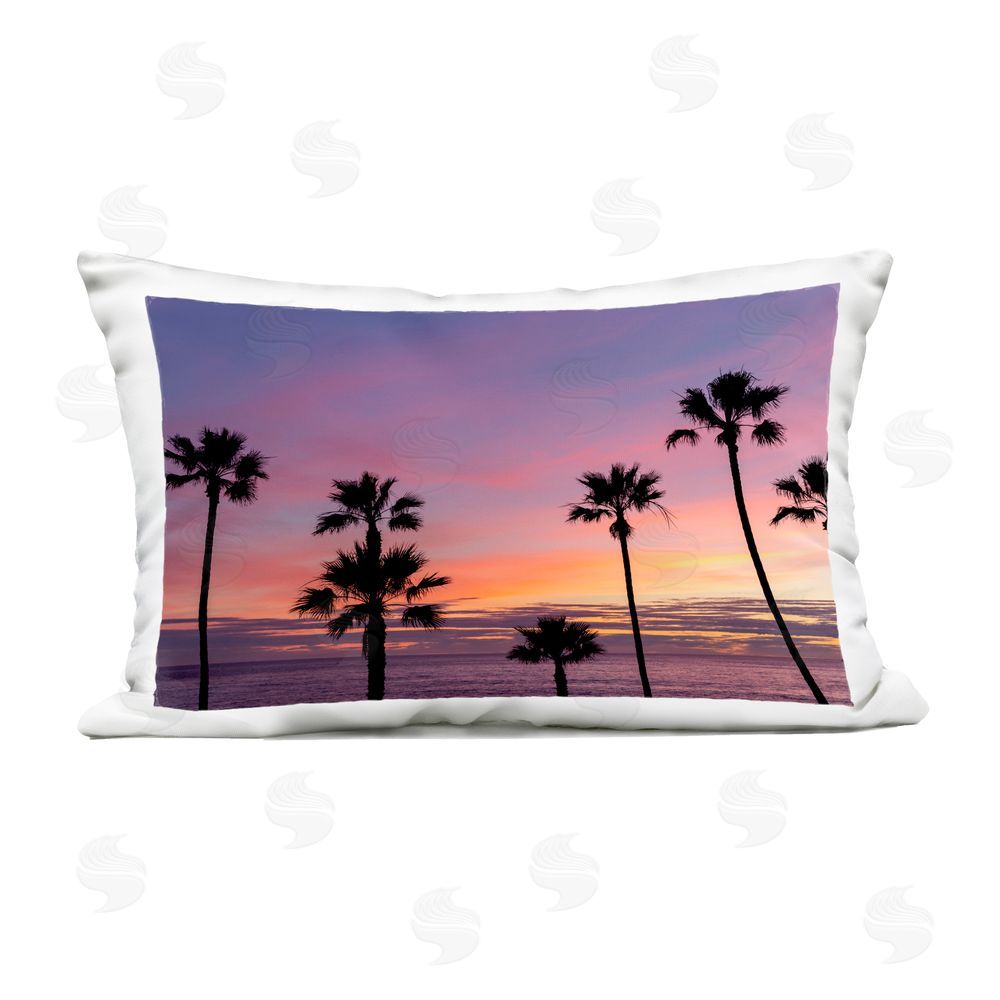Jeff Poe Photography Sunsets & Scattered Palm Trees Outdoor Printed Throw Pillow