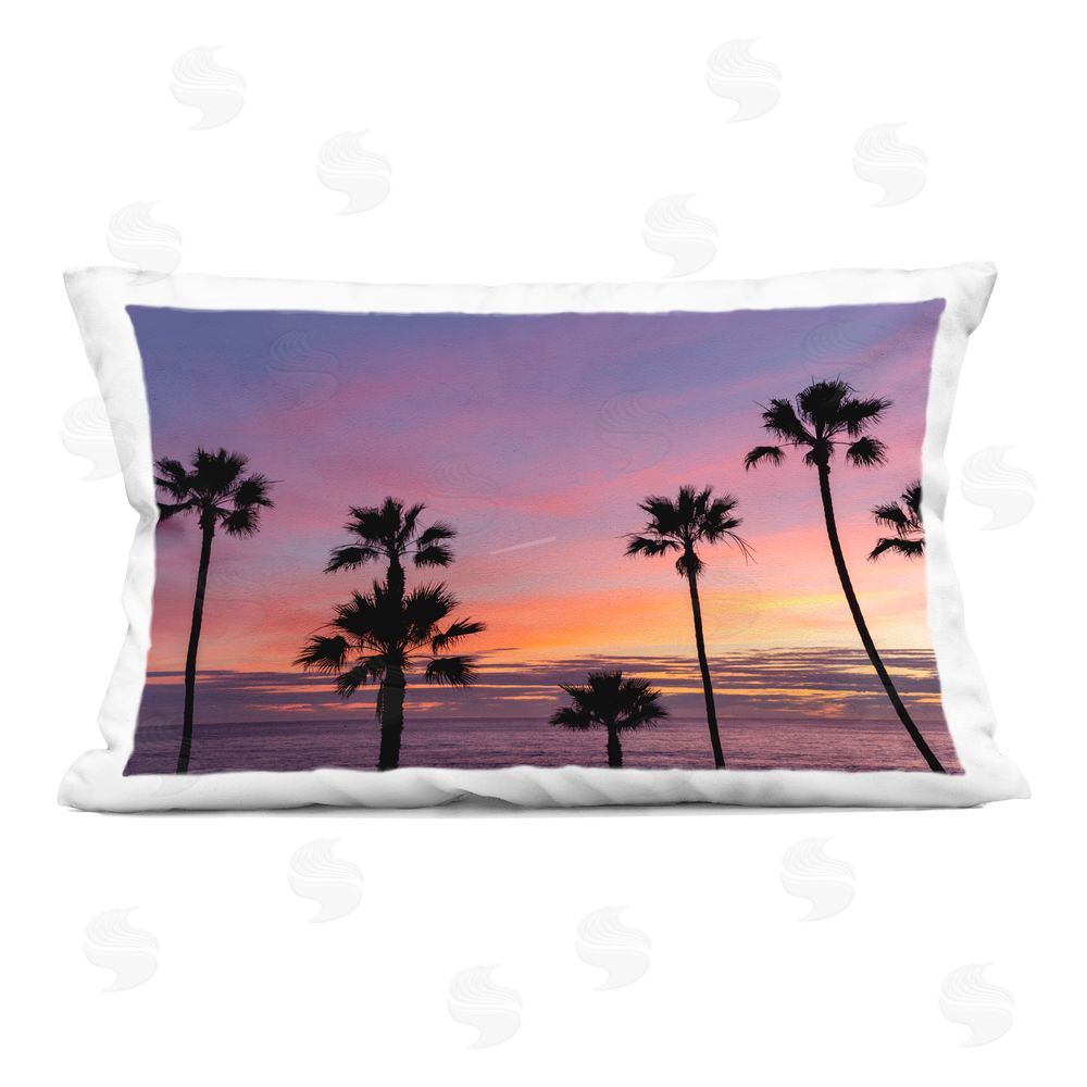 Jeff Poe Photography Sunsets & Scattered Palm Trees Indoor Printed Throw Pillow
