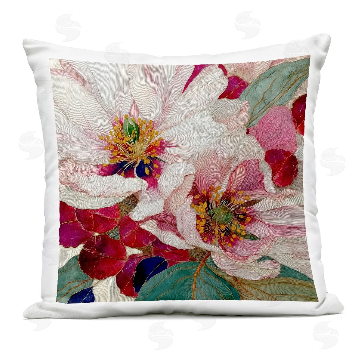 Annabelle Hall Cimarron Flowers Ornate Details Outdoor Square Printed Throw Pillow