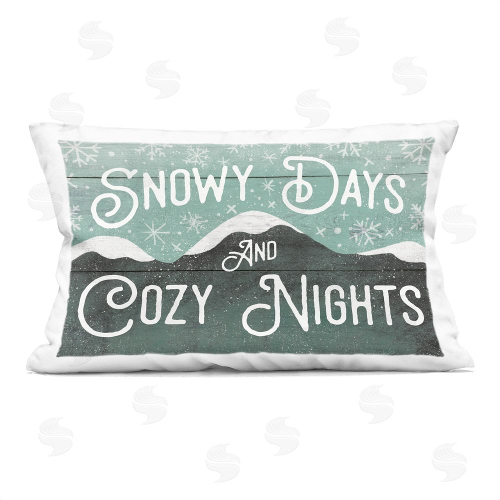 Jilly Jack Designs Snowy Days And Cozy Nights Indoor Printed Throw Pillow