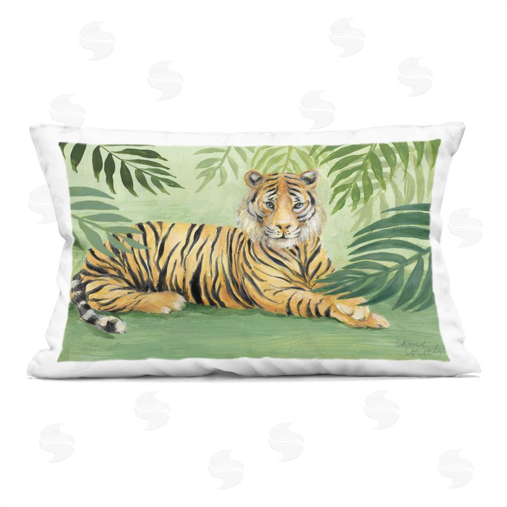 Lanie Loreth Eyes Of The Jungle Rectugular Printed Throw Pillow