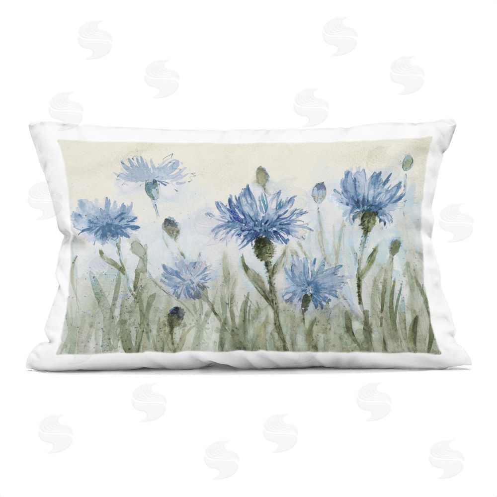Lanie Loreth Violet Cornflowers Meadow Rectugular Printed Throw Pillow
