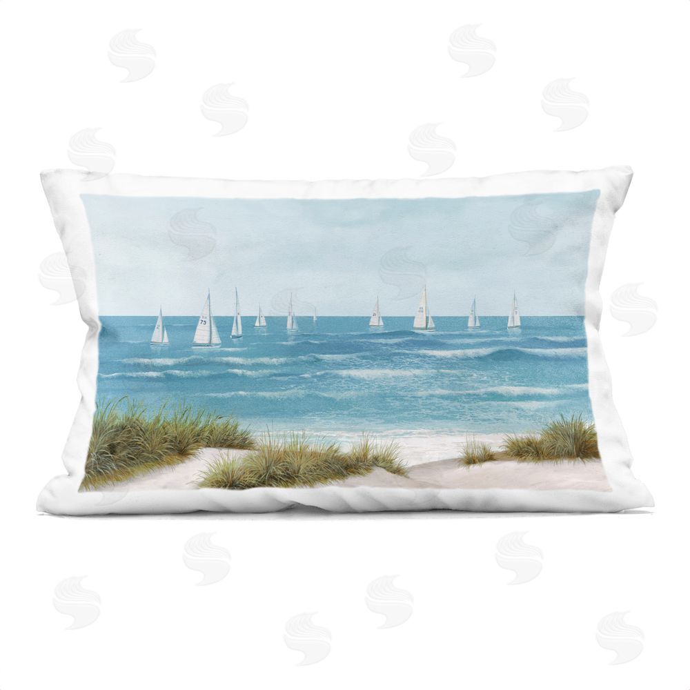 Lorenzo Collective Sail Away Boat Regatta Rectugular Printed Throw Pillow