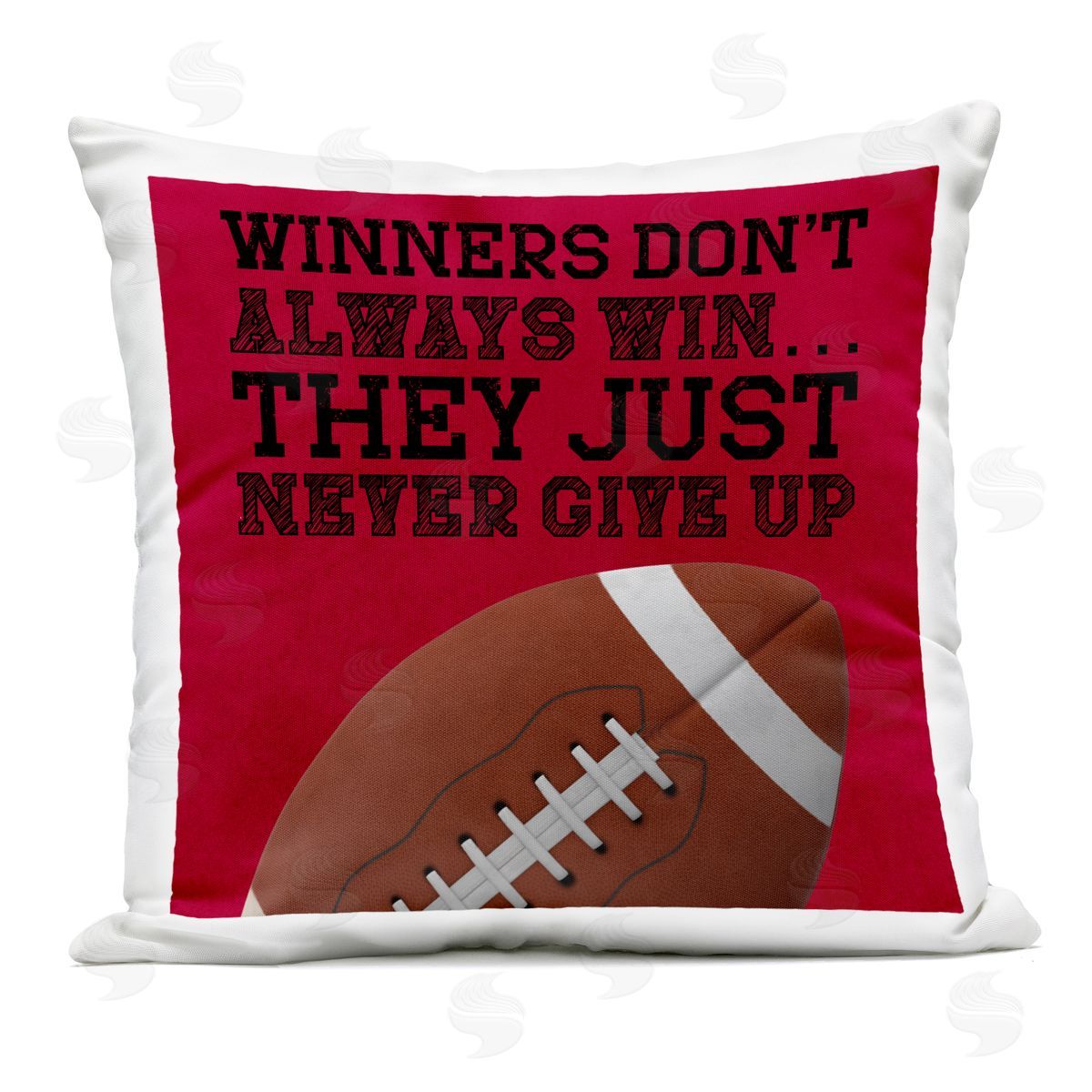 Marcus Prime Winners Never Give Up Outdoor Square Printed Throw Pillow
