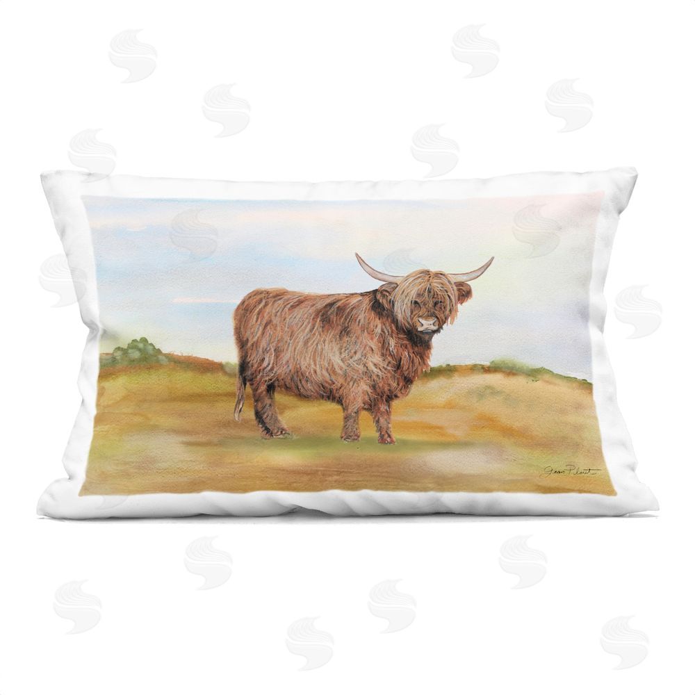 Jean Plout Farm Animal In Pasture Rectugular Printed Throw Pillow