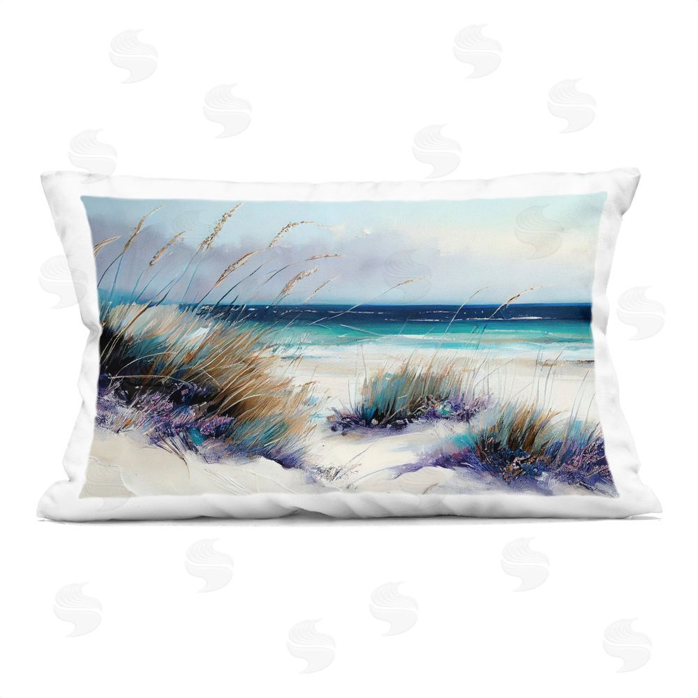 Sasha Euphoria Beach Dunes Rectugular Printed Throw Pillow