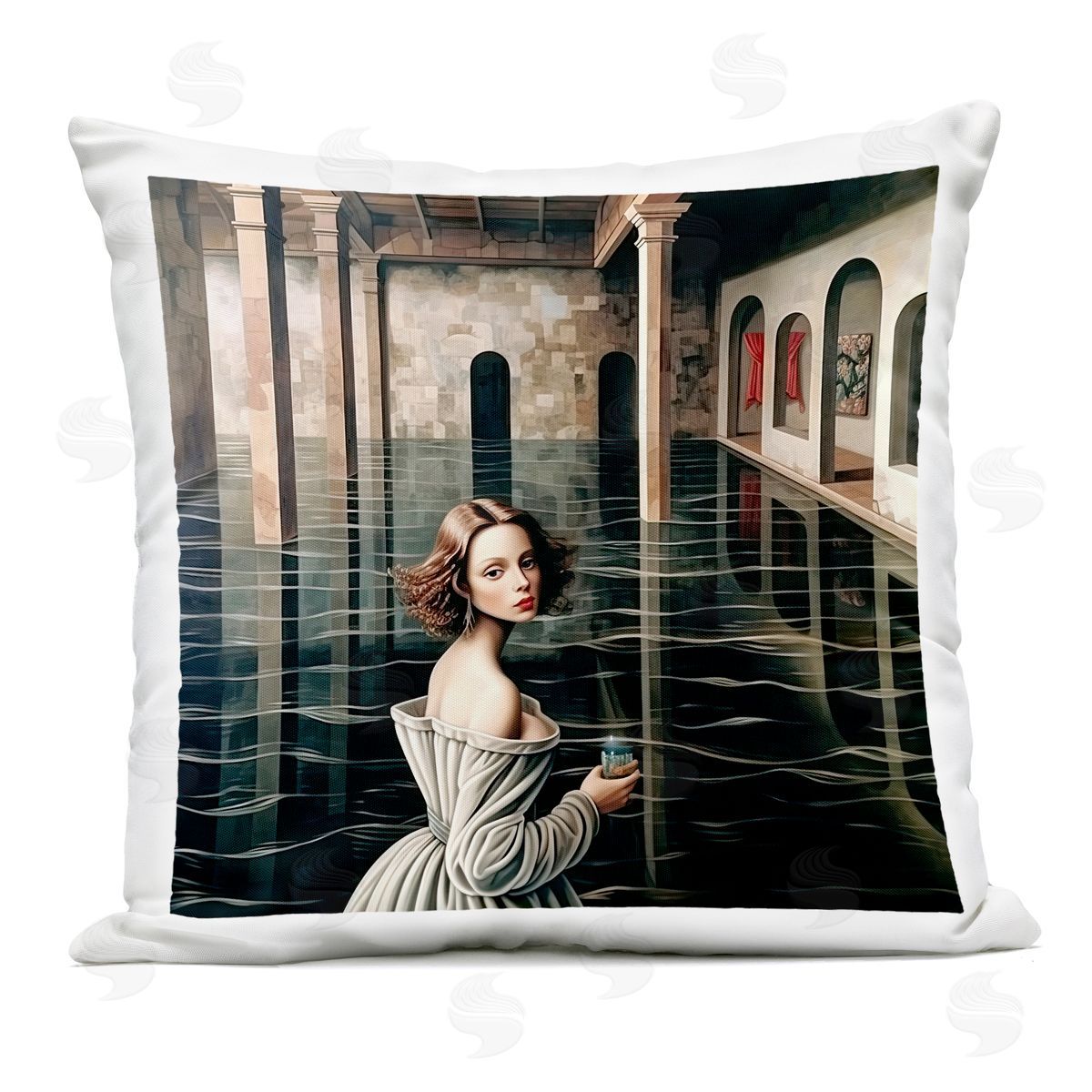 Sasha Portal Of Reflections Outdoor Square Printed Throw Pillow