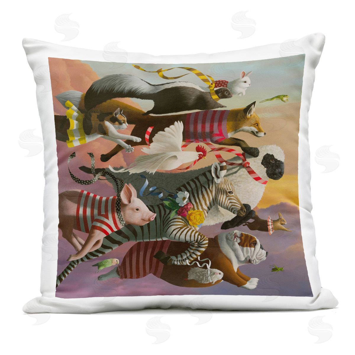 Heather Gauthier Thick As Thieves Animals Outdoor Square Printed Throw Pillow