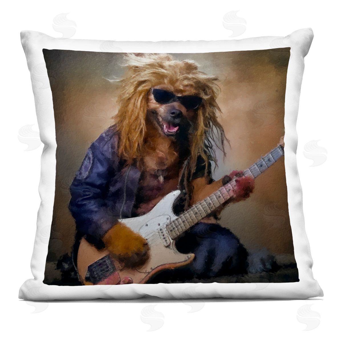 Sean Parnell Musician Canine Clark Square Printed Throw Pillow