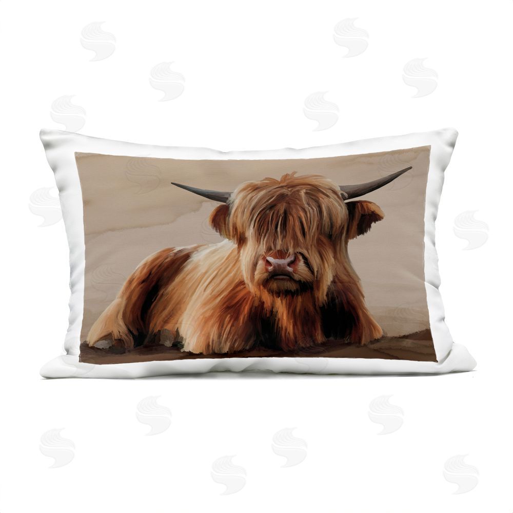 Renel Peters Got My Hair Done Cattle Outdoor Printed Throw Pillow