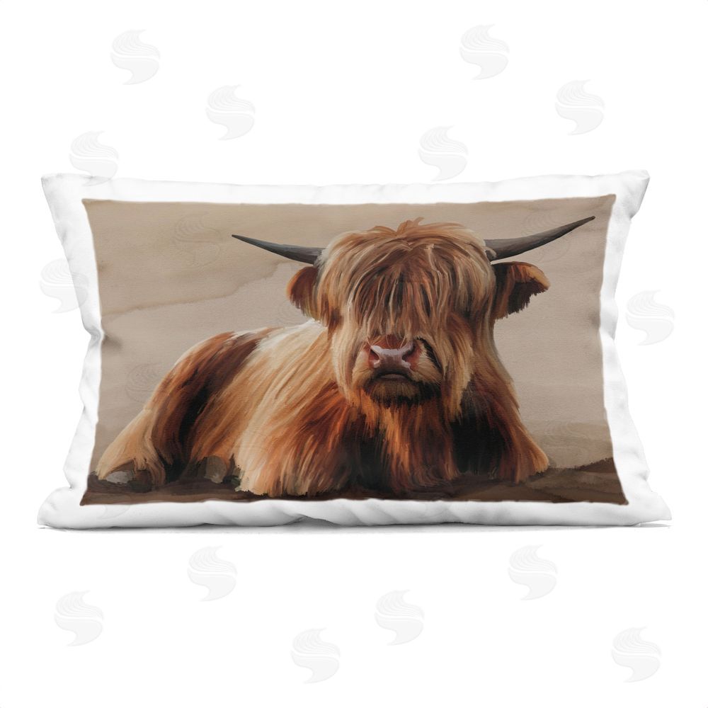 Renel Peters Got My Hair Done Cattle Printed Throw Pillow