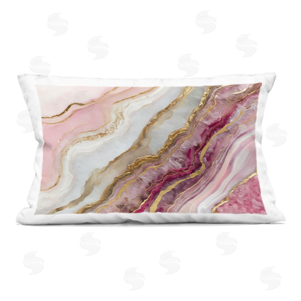 Svetlana Aleynikova Frozen Petal Stone Printed Throw Pillow