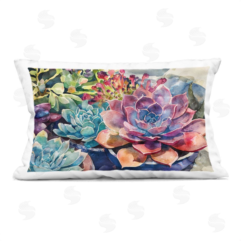 Svetlana Aleynikova Sun Kissed Succulents Printed Throw Pillow