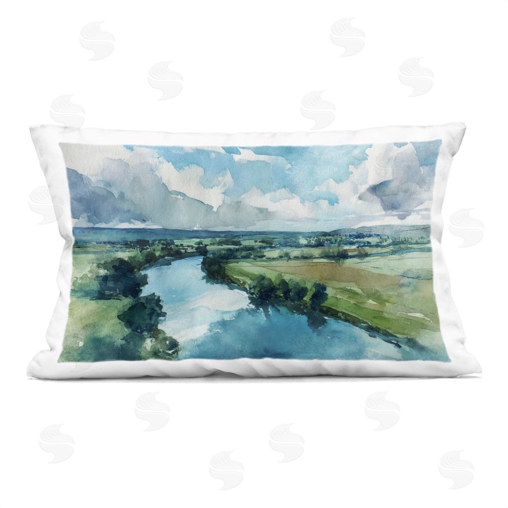 Svetlana Aleynikova In The Wild Flow Printed Throw Pillow