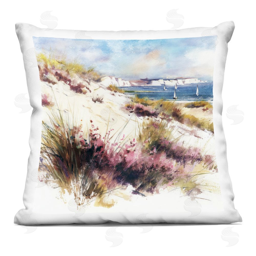 Svetlana Aleynikova Cliffs And Waters View Printed Throw Pillow 