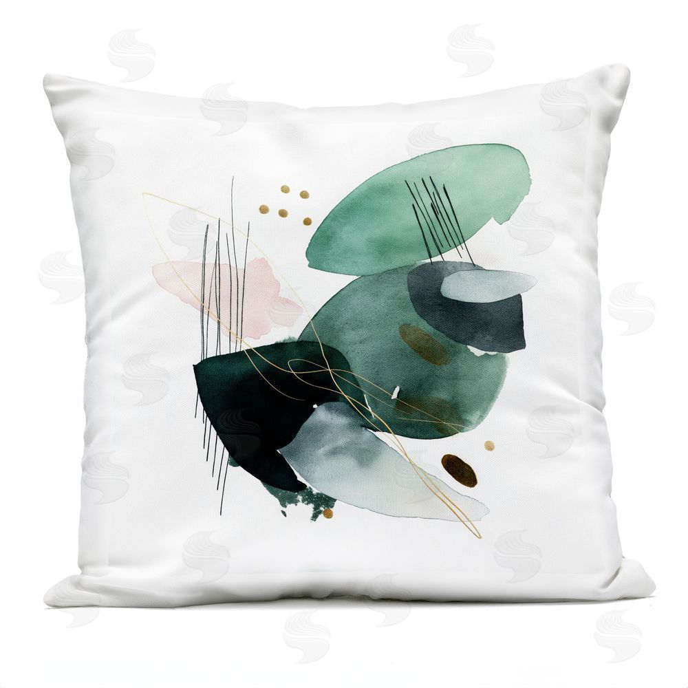Svetlana Aleynikova Verdant Horizon Shapes Outdoor Printed Throw Pillow