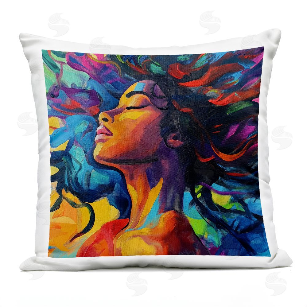 Svetlana Aleynikova Radiant Flow Woman Outdoor Printed Throw Pillow