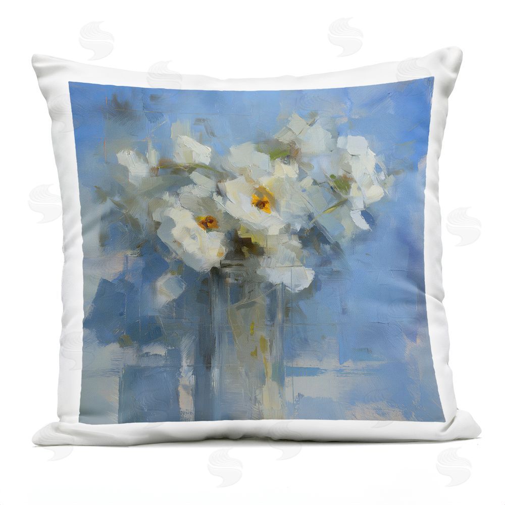 Svetlana Aleynikova Petals Remembered Abstract Outdoor Printed Throw Pillow