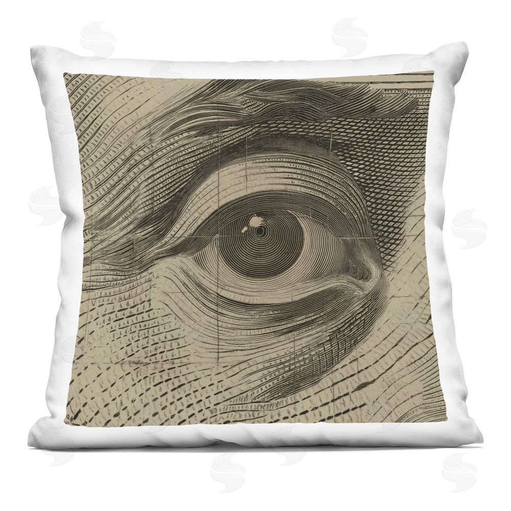 Svetlana Aleynikova Franklin's Gaze Eye Printed Throw Pillow 