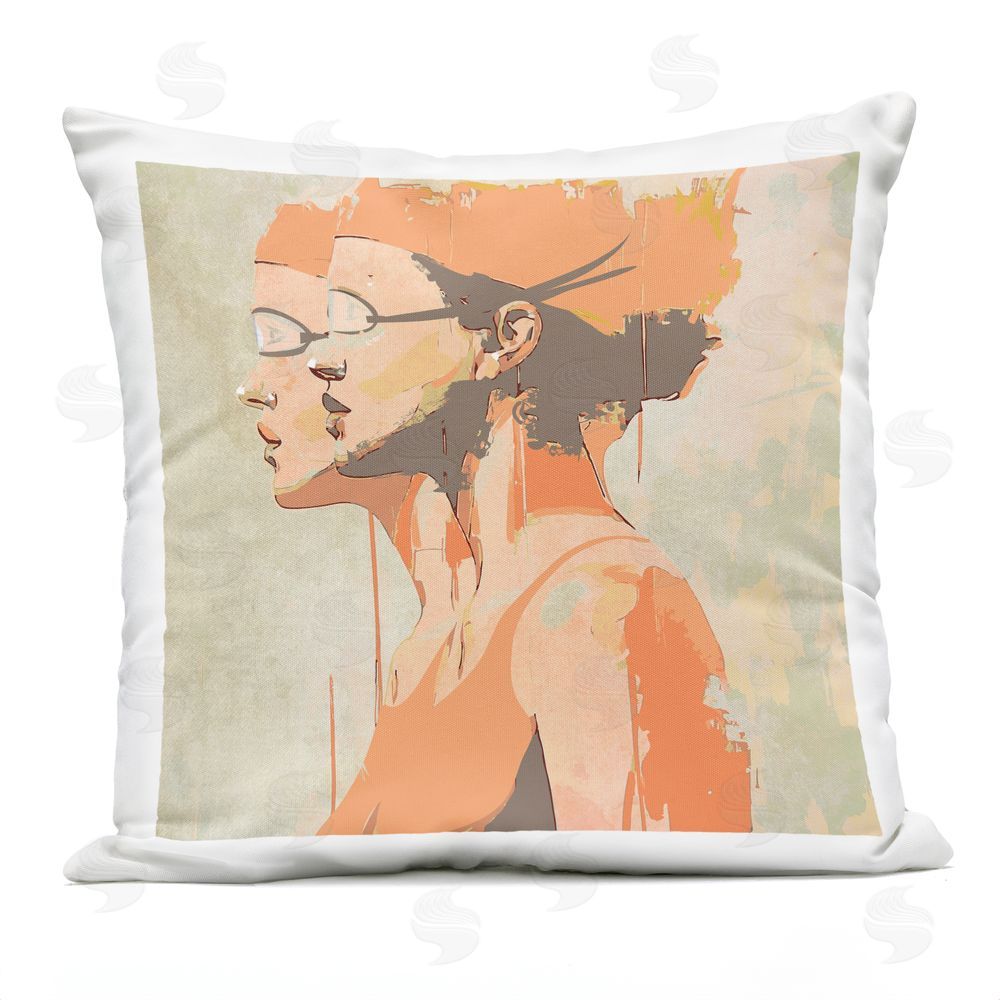 Layla Oz Swimming Twins Silhouettes Outdoor Printed Throw Pillow