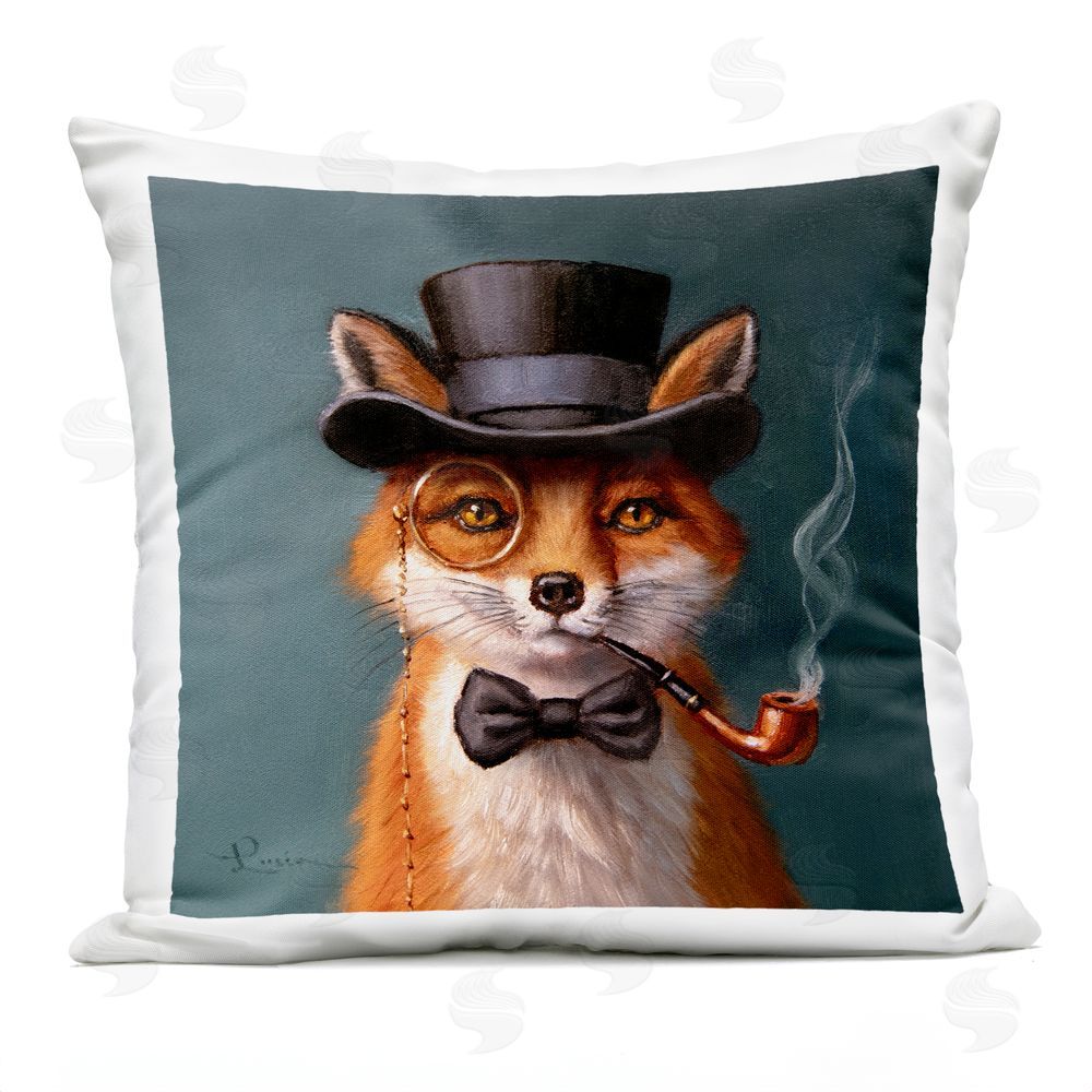 Lucia Heffernan Charming Dapper Fox Outdoor Printed Throw Pillow