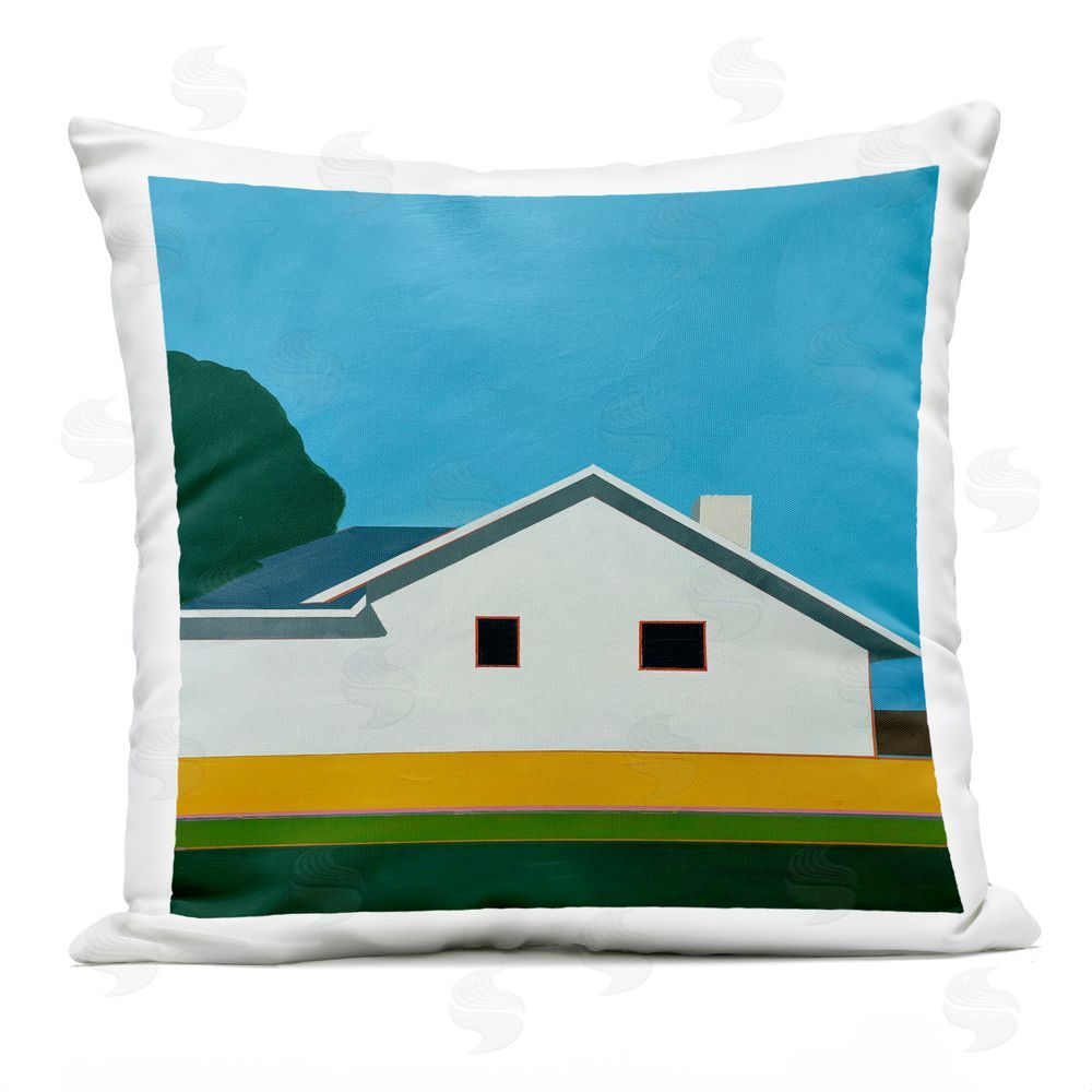 Jan Weiss Sunkissed Suburbia House Outdoor Printed Throw Pillow