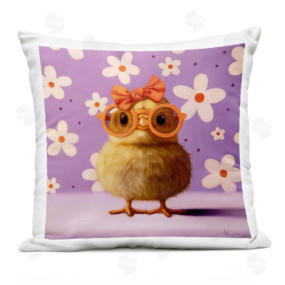 Lucia Heffernan Bow Peep Groovy Chick Outdoor Printed Throw Pillow