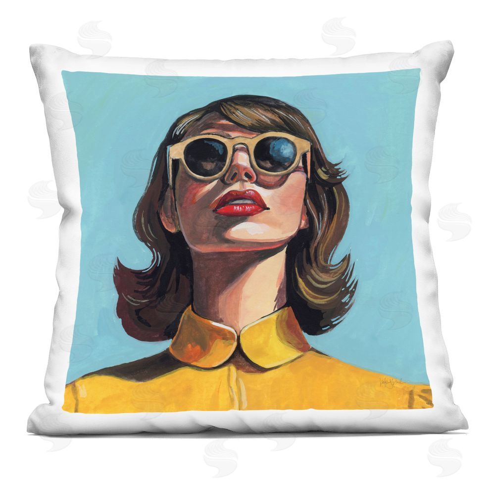 Kate Jarvik Birch Beautiful Sunshiny Day Retro Printed Throw Pillow 