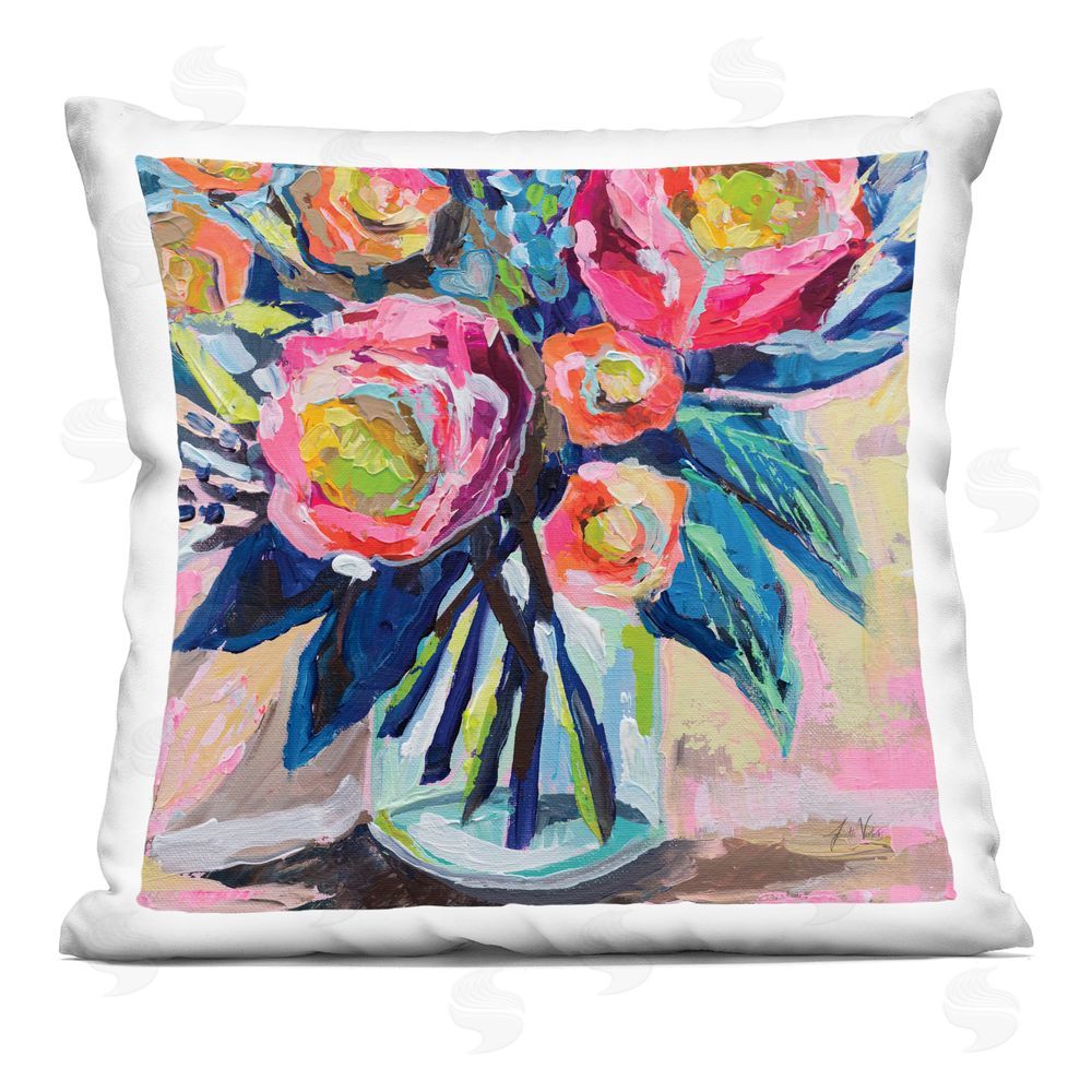 Jeanette Vertentes Because You Love Me Printed Throw Pillow 