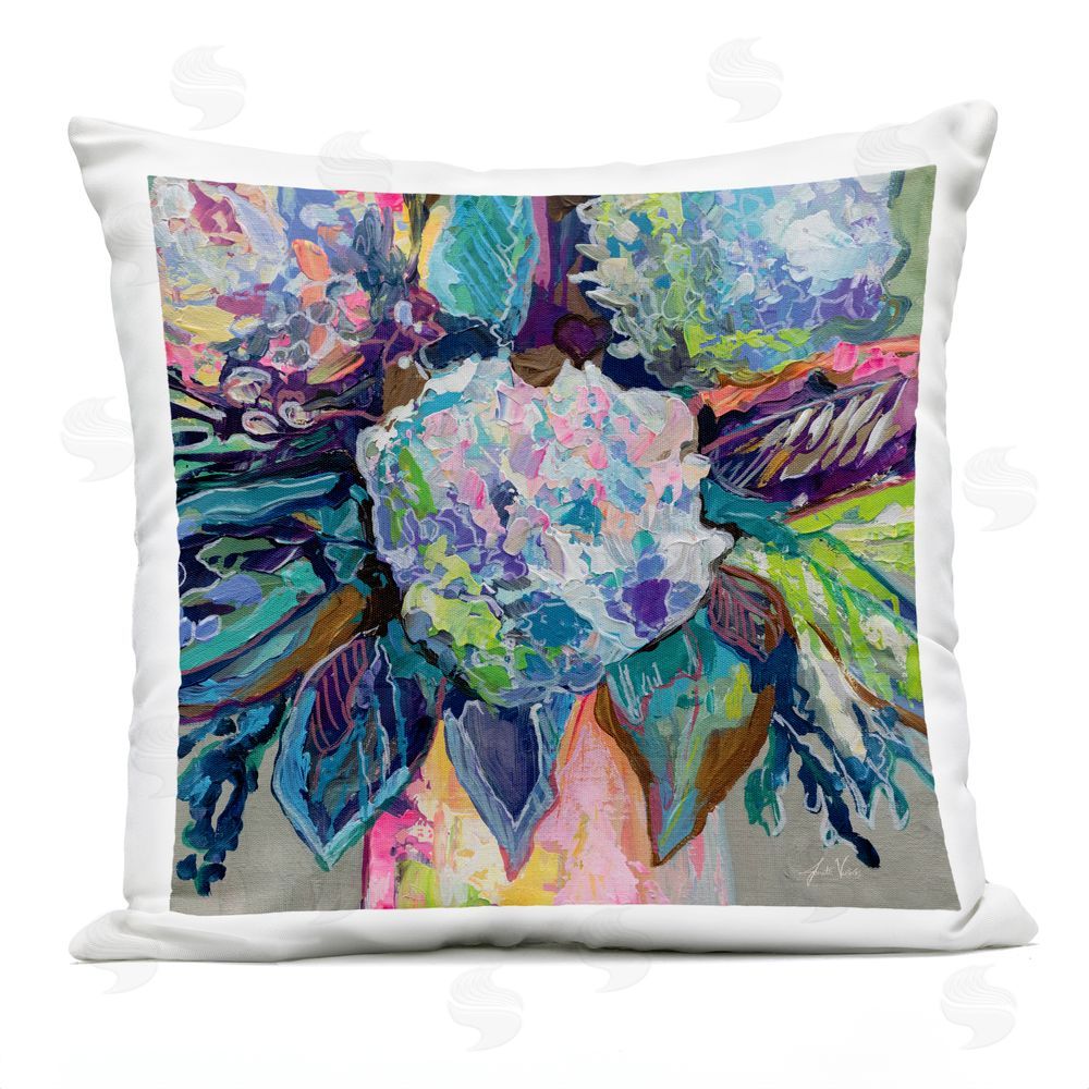 Jeanette Vertentes Love That Gives Bouquet Outdoor Printed Throw Pillow