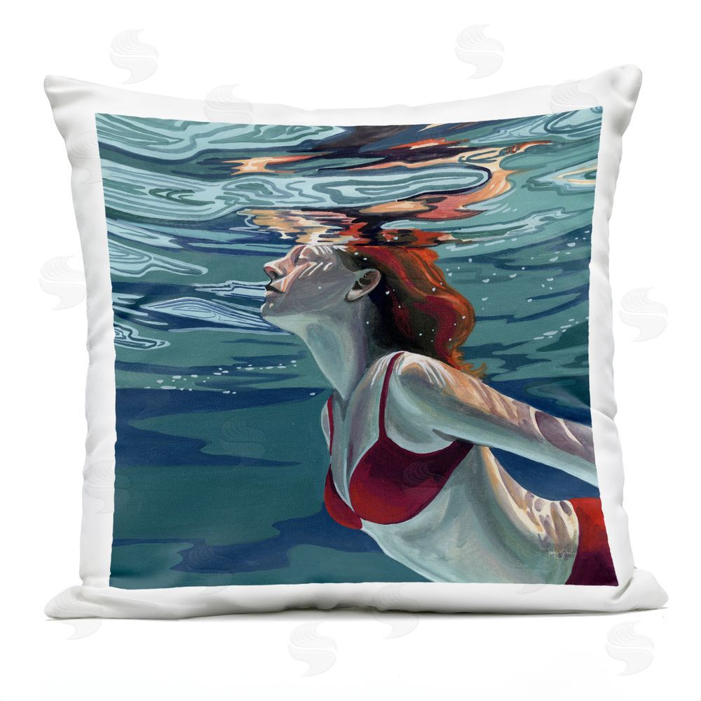 Kate Jarvik Birch Swimming To The Surface Outdoor Printed Throw Pillow