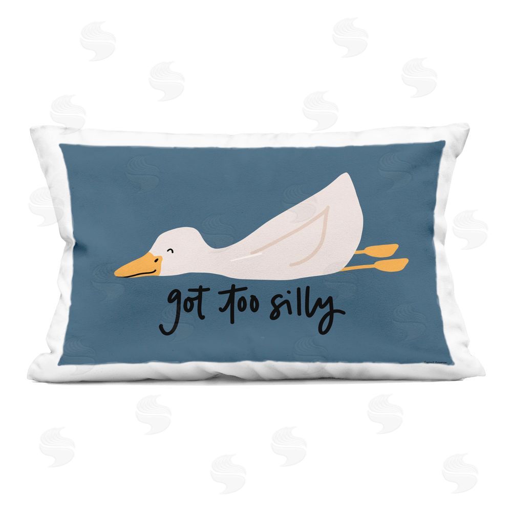 Rachel Nieman Got Too Silly Duck Indoor Printed Throw Pillow