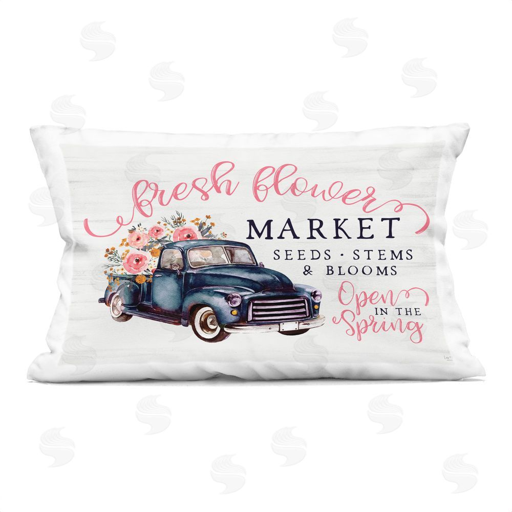 Lux + Me Designs Antique Spring Market Printed Throw Pillow