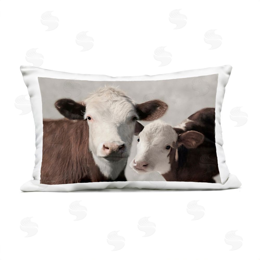 Lori Deiter Mommy & Me Cows Outdoor Printed Throw Pillow