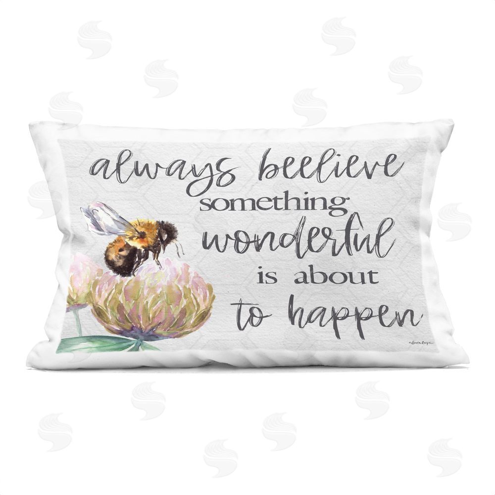 Susie Boyer Always Believe Something Wonderful Printed Throw Pillow