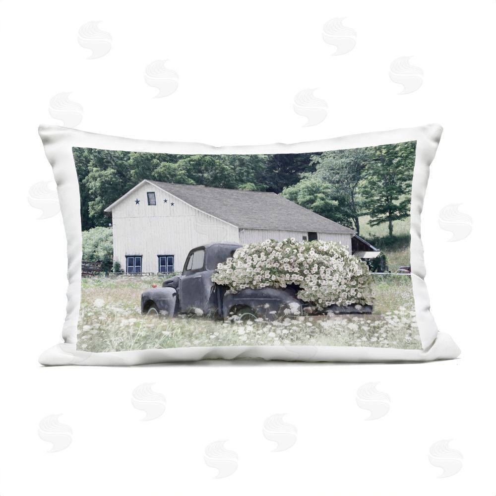 Lori Deiter Bed Full Of Blossoms Outdoor Printed Throw Pillow