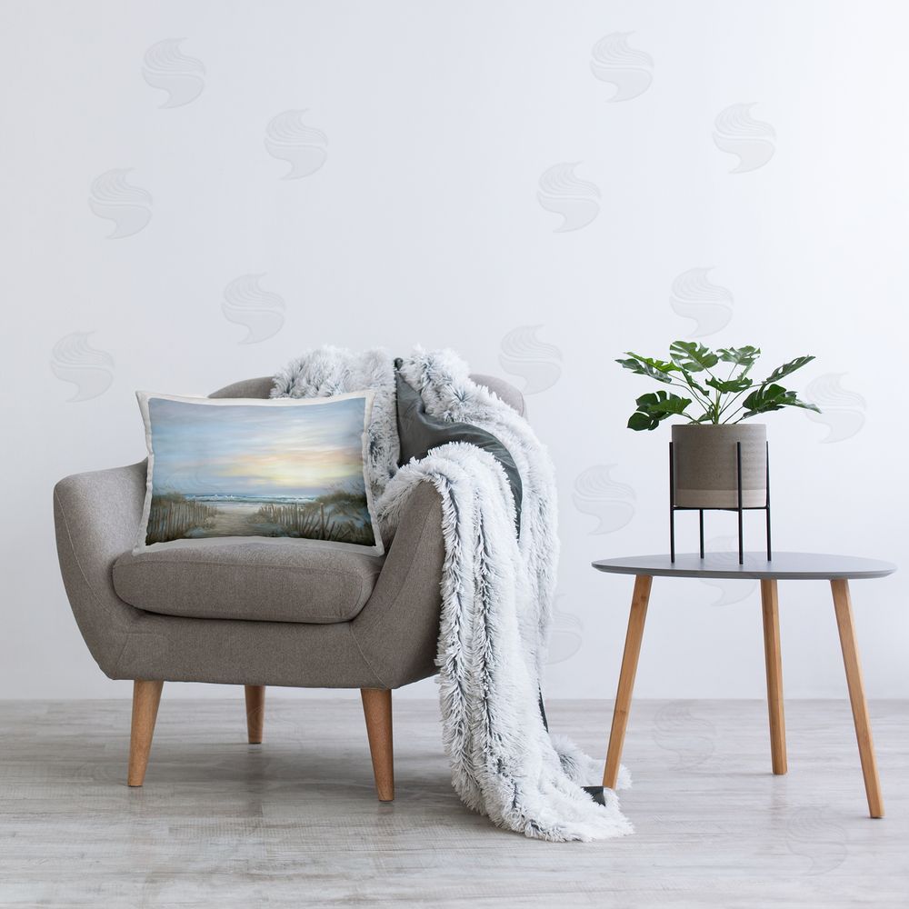 Georgia Janisse Serenity Path Sunset Printed Throw Pillow in Room