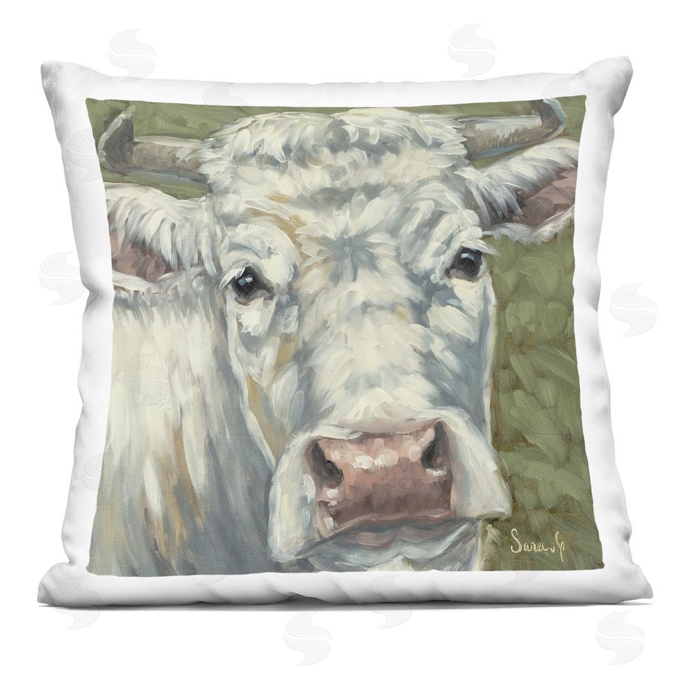 Sara G. Designs Pearl Of The Pasture Printed Throw Pillow 