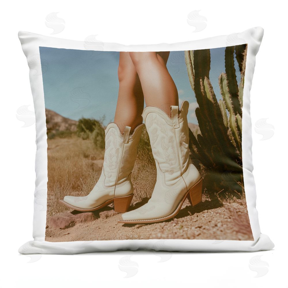 Heidi Kuntz Desert Boots Step Outdoor Printed Throw Pillow