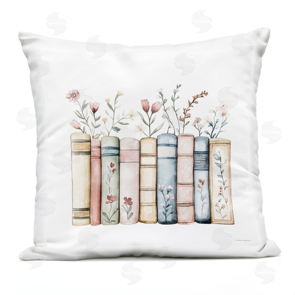 Svetlana Aleynikova Words That Blossom Outdoor Printed Throw Pillow